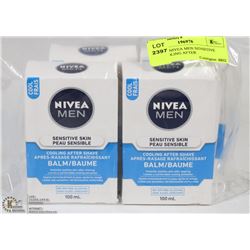 LOT OF 4 NIVEA MEN SENSITIVE SKIN COOLING AFTER