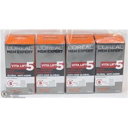 LOT OF 4 LOREAL MEN EXPERT VITALIFT5 DAILY