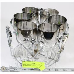 MADE IN FRANCE 6 GLASS SET IN HEART THEME