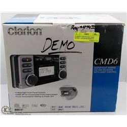CLARION CMD6 WATER TIGHT MARINE CD/USB RECEIVER W/