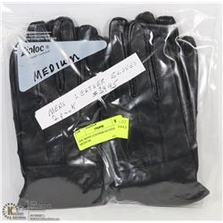 2PK MENS LEATHER GLOVES MEDIUM.