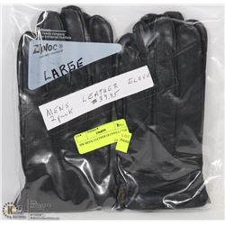 2PK MENS LEATHER GLOVES LARGE