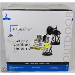 MAINSTAYS SET OF 2 OUTDOOR LANTERNS