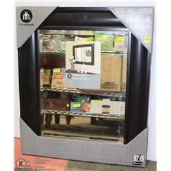 HOMETRENDS BEVEL WALL MIRROR, WOOD FRAME, 24X27