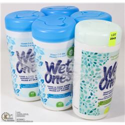 LOT OF 6 WET ONES  40 SHEETS PER CONTAINER
