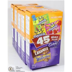 4 BOXES OF MAYNARDS & CADBURY SNACK SIZE TREATS