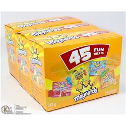3 BOXES OF MAYNARDS TREAT SIZE CANDIES, 45PC PER