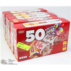 5 BOXES OF 50PC TREAT SIZE CHOCOLATE BARS