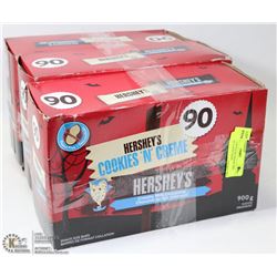 LOT OF 3-90 P[ACKS SNACK SIZE HERSHEY CANDY BARS