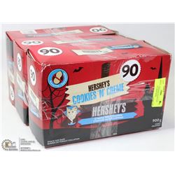 LOT OF 3-90 PACKS SNACK SIZE HERSHEY CANDY BARS