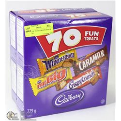 2 BOXES OF 70 FUN TREATS SNACK SIZE BARS.