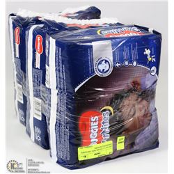 LOT OF 3- 21PACKS SIZE 5 HUGGIES OVERNITES DIAPERS