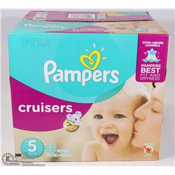 BOX OF 66 SIZE 5 PAMPERS CRUISER DIAPERS