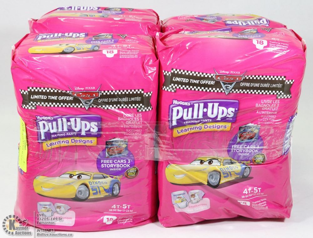 LOT OF 418 PACKS SIZE 4T5T PULL UPS