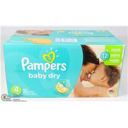 PAMPERS 92 DIAPERS SIZE 4.