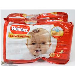 2 PACKS OF 32 HUGGIES LITTLE SNUGGLERS SIZE 2