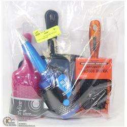 LOT OF 3 NEW HAIR BRUSHES & 2 VANITY MIRRORS.