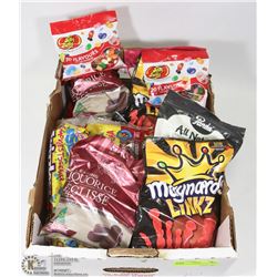FLAT OF ASSORTED BAGS OF CANDY
