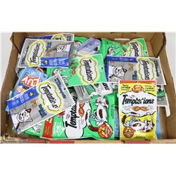 LARGE FLAT OF ASSORTED TEMPTATIONS CAT TREATS,