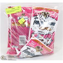 LOT OF 9 BAGS OF HEARTY BEEF TEMPTATIONS CAT