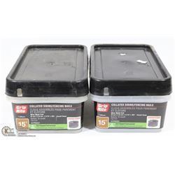 LOT OF 2 1200 PIECE TUBS GRIP RITE COLLATED SIDING