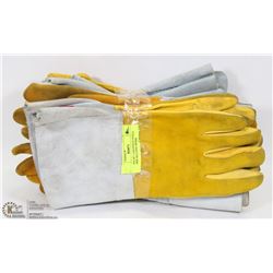 BUNDLE OF 5 GAUNTLET STYLE LEATHER WELDING WORK