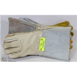 BUNDLE OF 5 GAUNTLET STYLE LEATHER WELDING WORK
