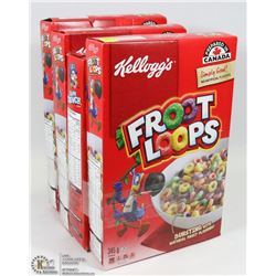 3 345G BOXES OF FRUITLOOPS AND 1 350G BOX CAPTAIN