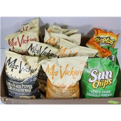 FLAT OF 12 ASSORTED BAGS OF CHIPS