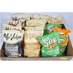 FLAT OF 12 ASSORTED BAGS OF CHIPS