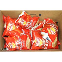 BOX OF 16 FULL SIZE LAYS WAVY ORIGINAL CHIPS