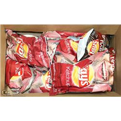 BOX OF 10 FULL SIZE KETCHUP AND SOUR CREAM CHIPS