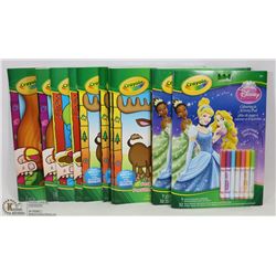 FLAT OF ASSORTED CRAYOLA COLOURING BOOKS