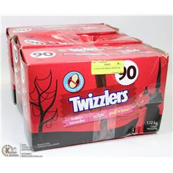 3 BOXES OF 90 NIBS & TWIZZLERS.