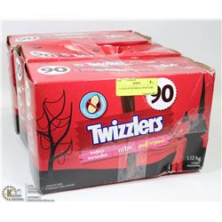 3 BOXES OF 90 NIBS & TWIZZLERS.