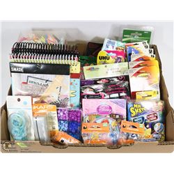 FLAT OF ASSORTED CRAFTING SUPPLIES