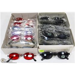 2 BOXES OF ASSORTED SUNGLASSES