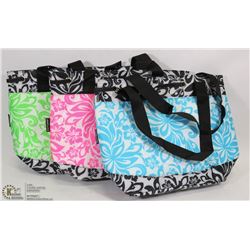 LOT OF 3 HAWAIIAN PRINT THERMAL LINED LUNCH BAGS
