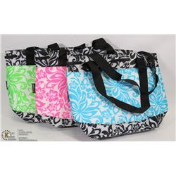LOT OF 3 HAWAIIAN PRINT THERMAL LINED LUNCH BAGS