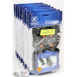 8 PAIRS OF KORKERS ORIGINAL ICE CLEATS - MEDIUM