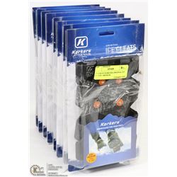 8 PAIRS OF KORKERS ORIGINAL ICE CLEATS - MEDIUM