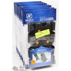 8 PAIRS OF KORKERS ORIGINAL ICE CLEATS - LARGE
