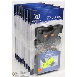 8 PAIRS OF KORKERS ORIGINAL ICE CLEATS - X-LARGE