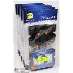 8 PAIRS OF KORKERS ORIGINAL ICE CLEATS - X-LARGE