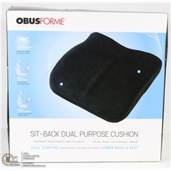 NEW OBUS FORME SIT BACK DUAL PURPOSE CUSHION