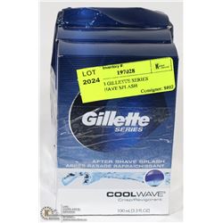 LOT OF 3 GILLETTE SERIES AFTERSHAVE SPLASH