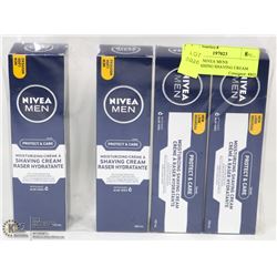 LOT OF 4 NIVEA MENS MOISTURIZING SHAVING CREAM