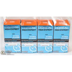 LOT OF 4 LOREAL MEN EXPERT HYDRAPOWER REFRESHING