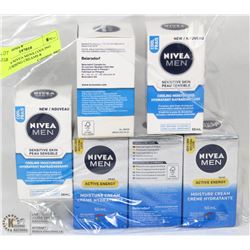 LOT OF 6 NIVEA MENS COOLING MOISTURIZING CREAMS &