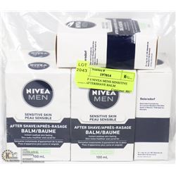 LOT OF 6 NIVEA MENS SENSITIVE SKIN AFTERSHAVE BALM